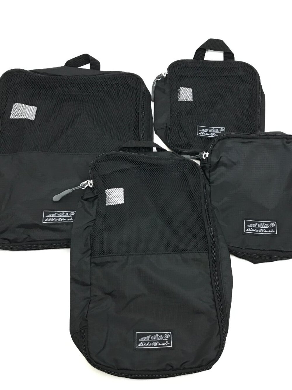 Eddie Bauer Travelon Soft Packing Organizer Set 4-Piece Black Travel Cubes
